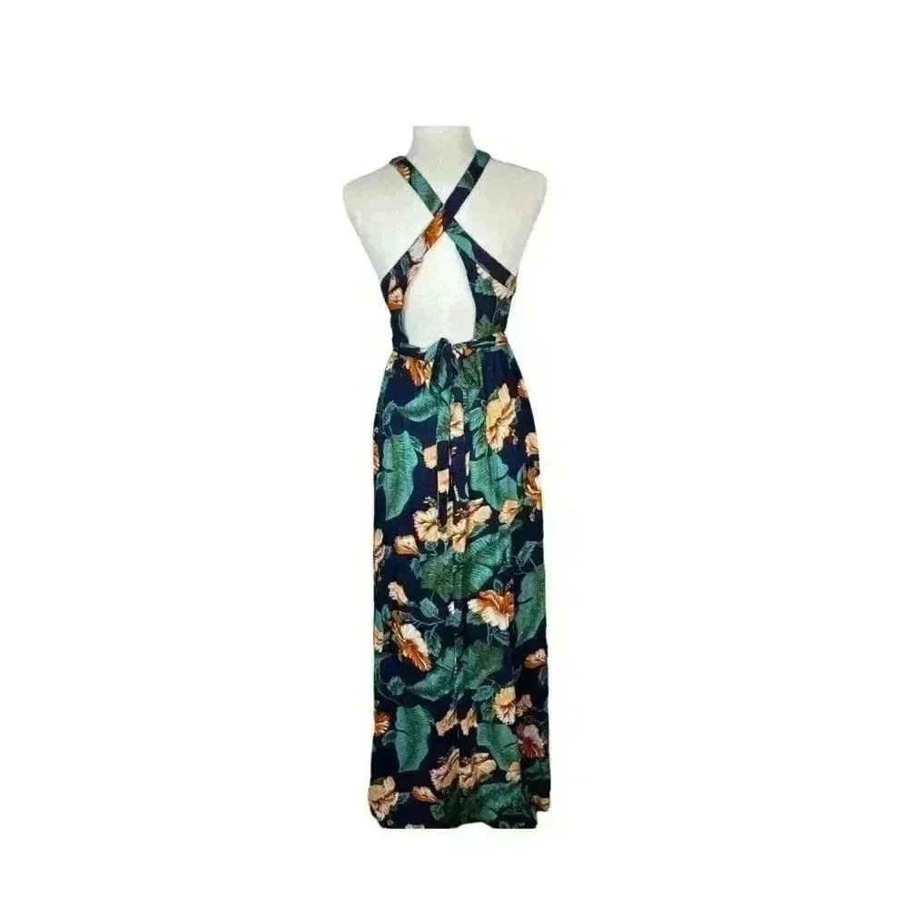 Lulus Temptation Island Floral Maxi Dress Size Small Wedding Summer Temptation